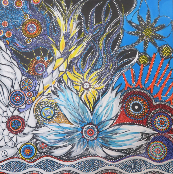 LE LOTUS 60 x 60 x 3,5cm VENDU