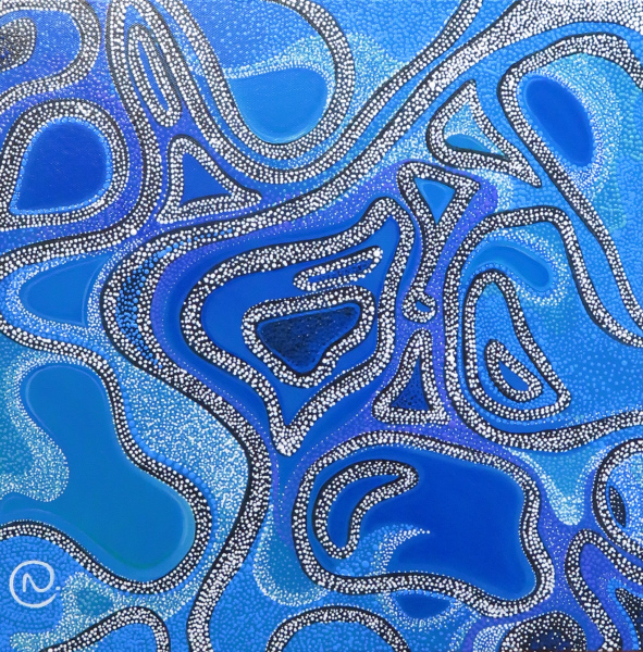 LE LAGON BLEU 40 x 40 x 3,5 cm 