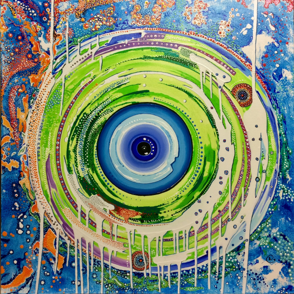 L'OEIL DU CYCLONE 80 X 80 x 3,5 cm