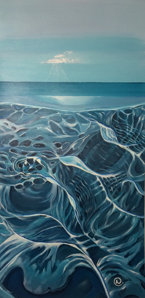 AU CREUX DE LA VAGUE 50 x 100 x 3,5cm VENDU