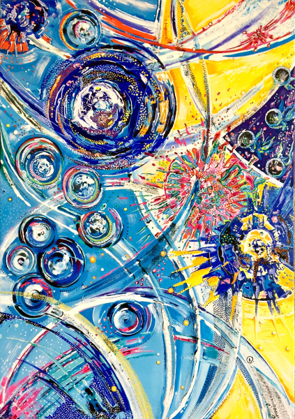 REVES BLEU 81 x 116 x 2 cm