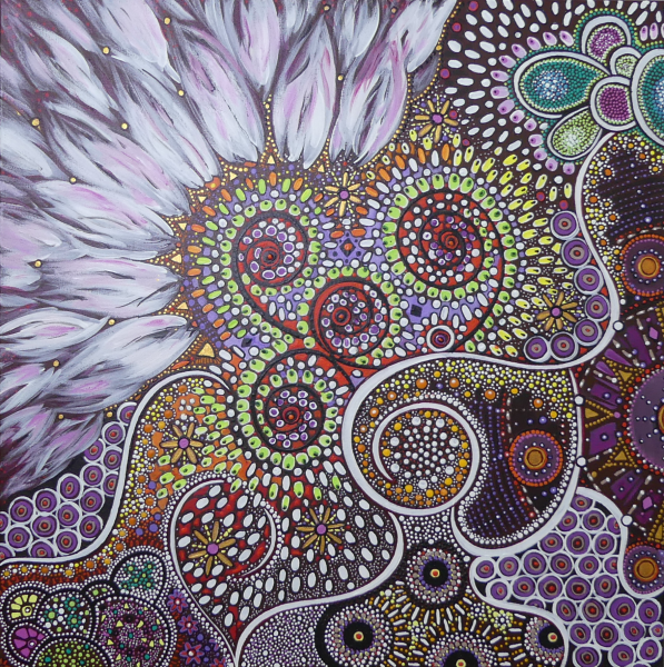 FEATHERS 23,62 x 23,62 x 1,5 pouces