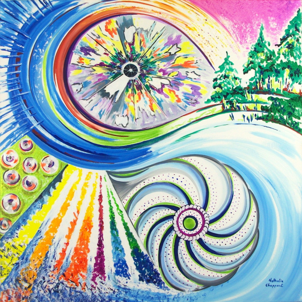 CHAKRAS 8 80 x 80 x 3,5 cm