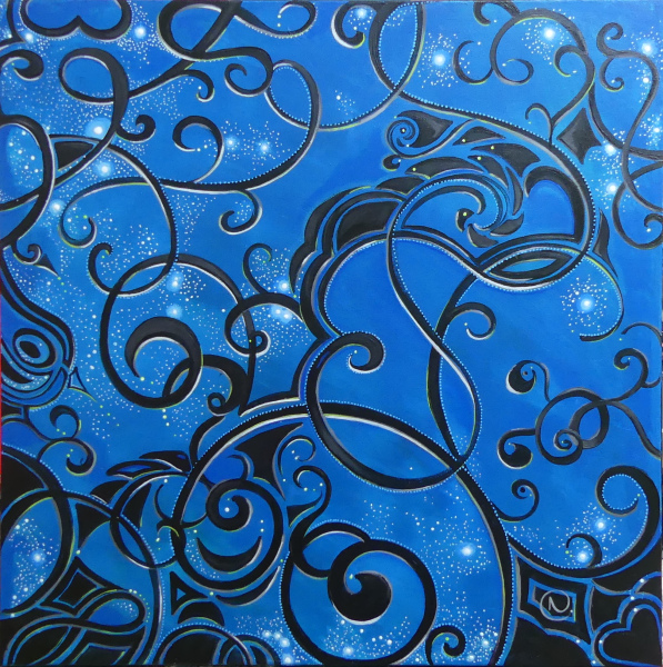 LA DANSE DES ETOILES 49 cm x 49 cm x 3,5cm